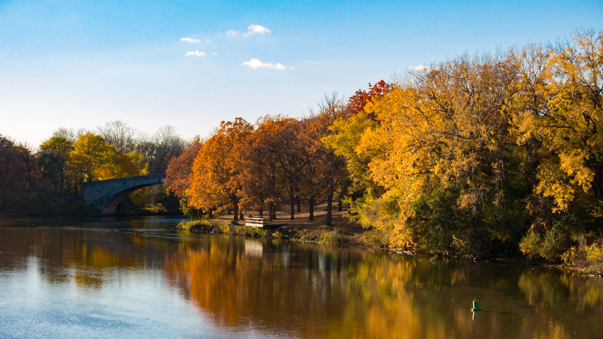 Fall colors from GVP footbridge