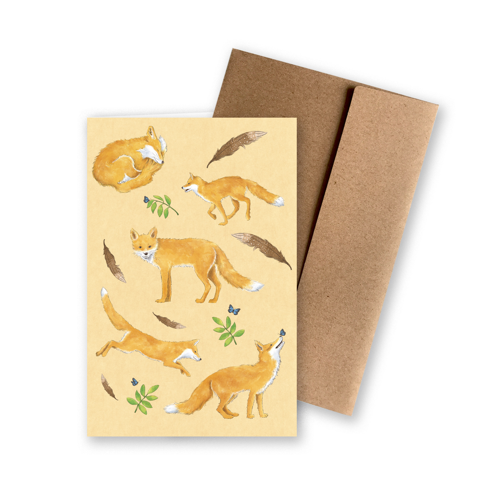 Foxes on cream