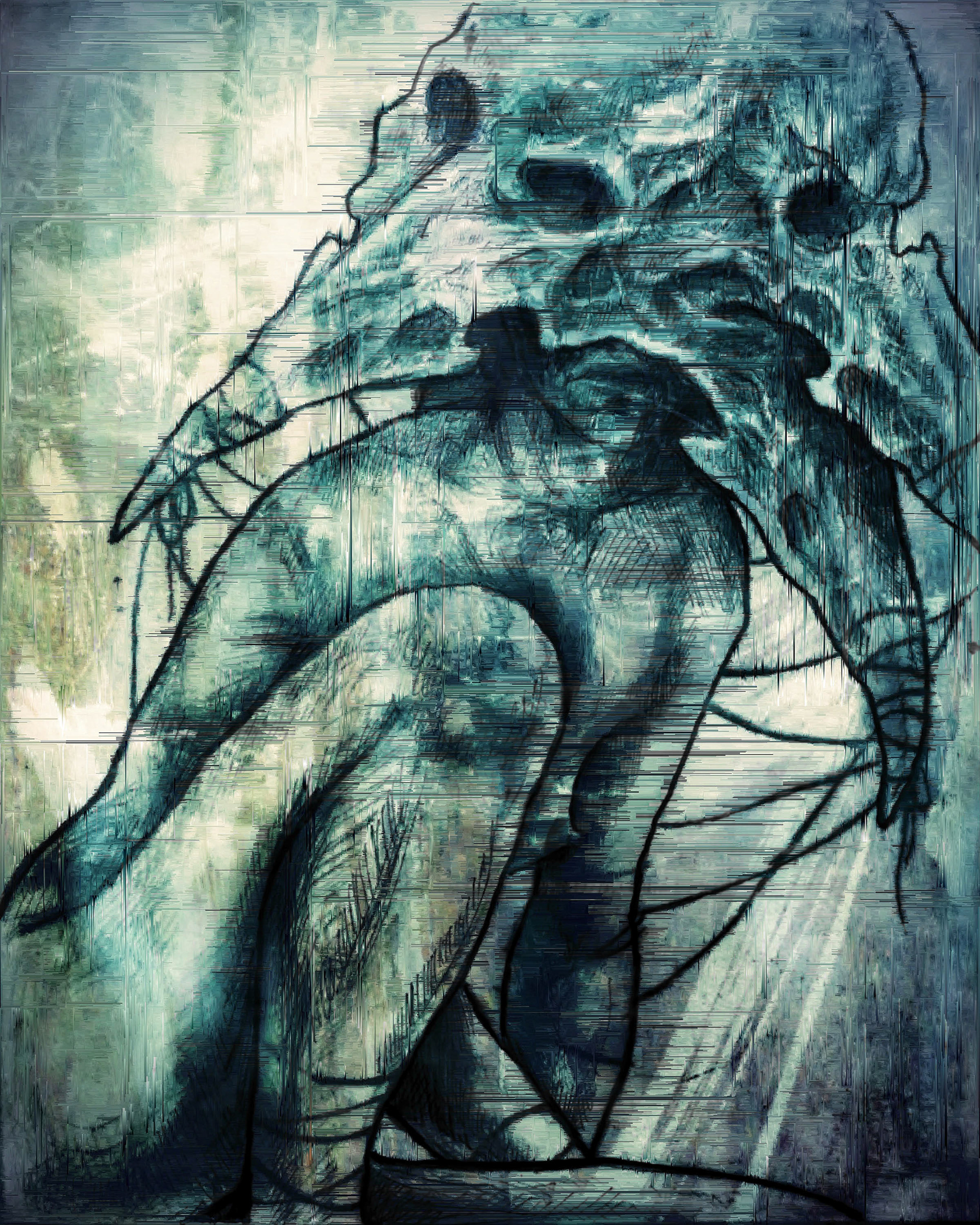 'Carnival' A5 Dry-Point Copper Plate, Ink & Digital