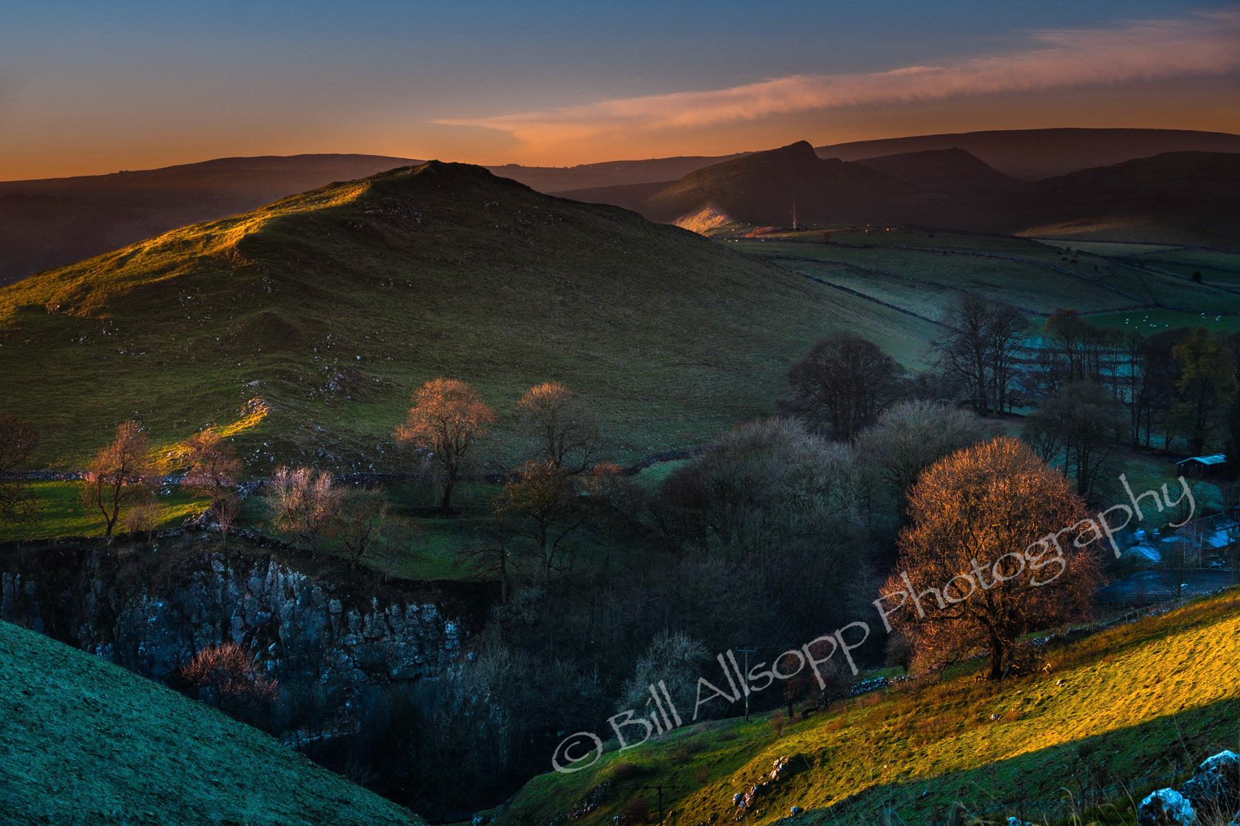 Parkhouse and Chrome hills seen beyond Aldery cliff.