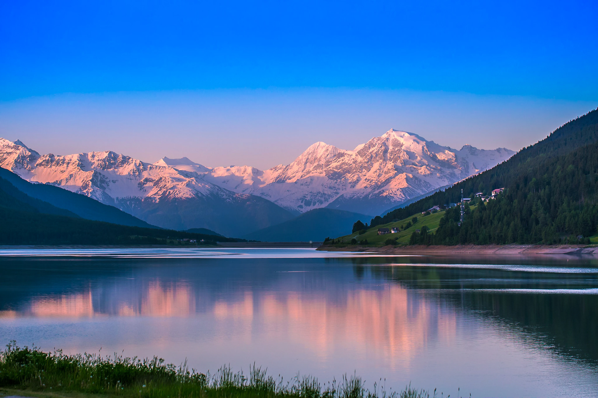 Resia Pass Italy, sunrise