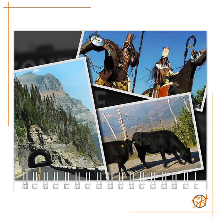monthly top image for souvenir calendar layout