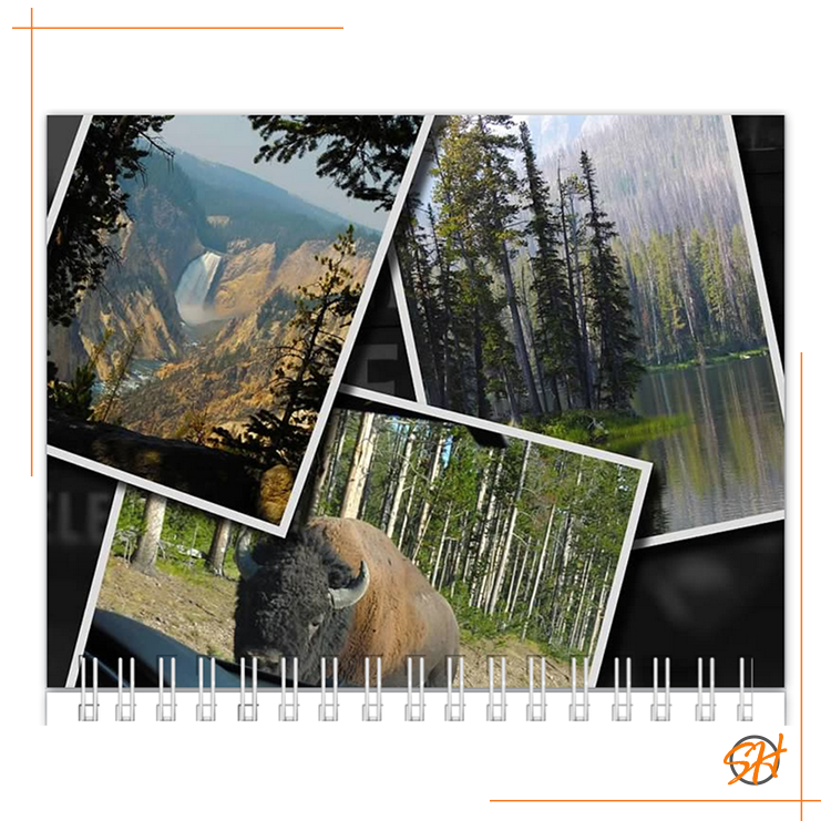 monthly top image for souvenir calendar layout