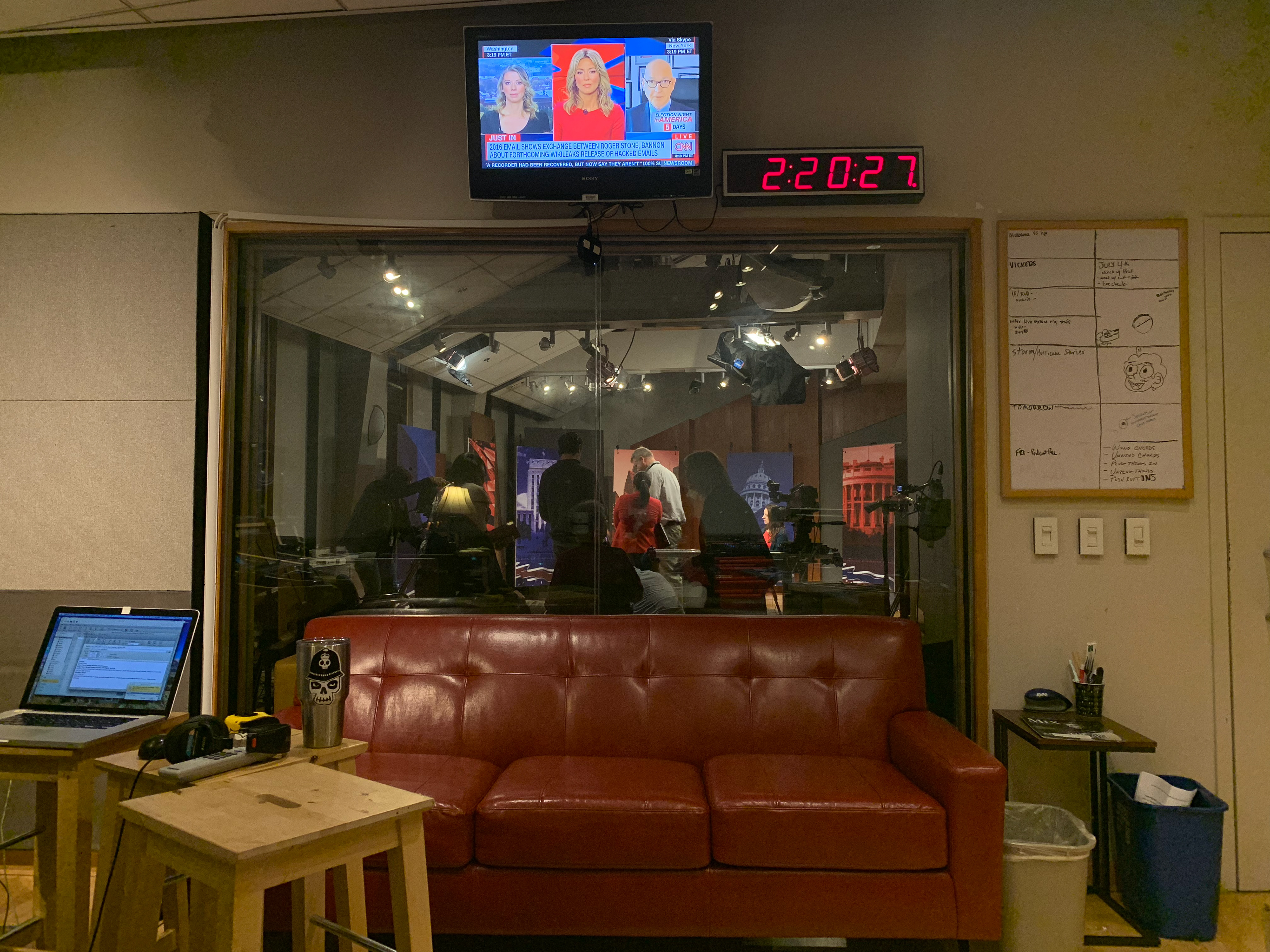 Control Room: During the taping of Red, White & Blue