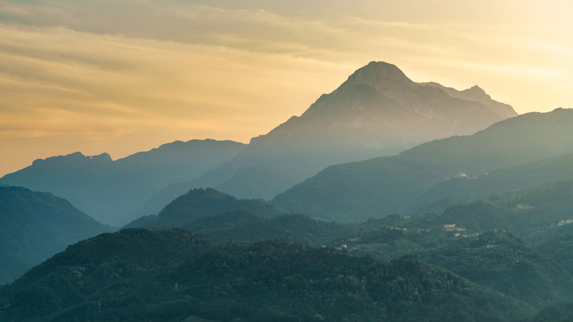 Sunset over the Pania