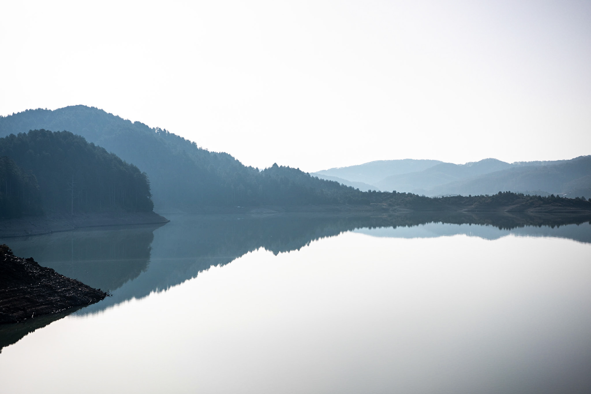 Lake on mounts in Metsovo Greece