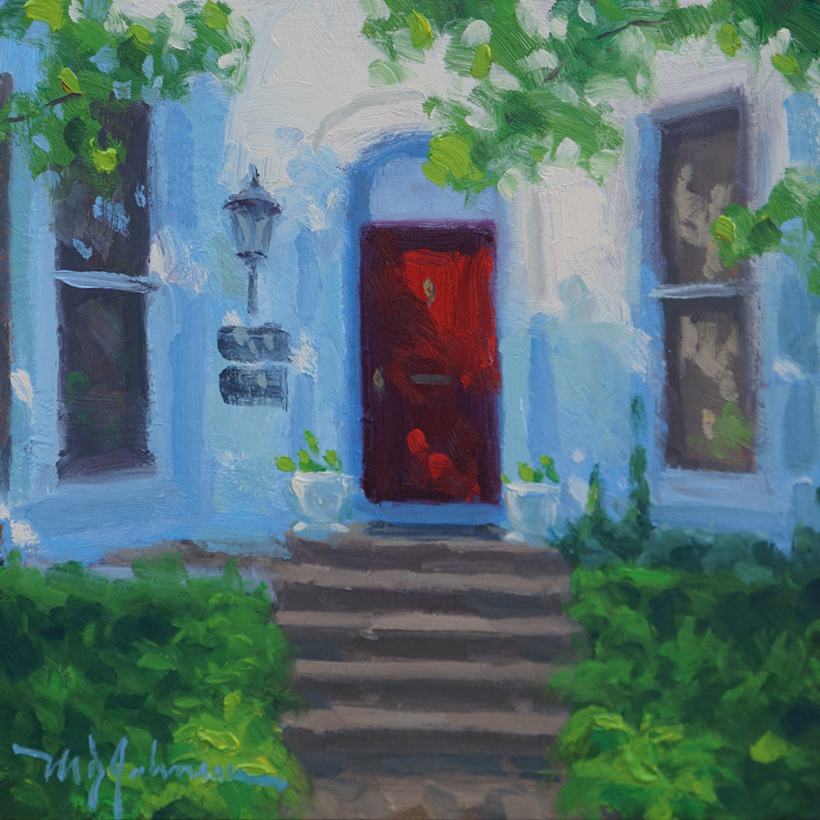 Red Door on Court Street (2019) - 8x8 - Sold
