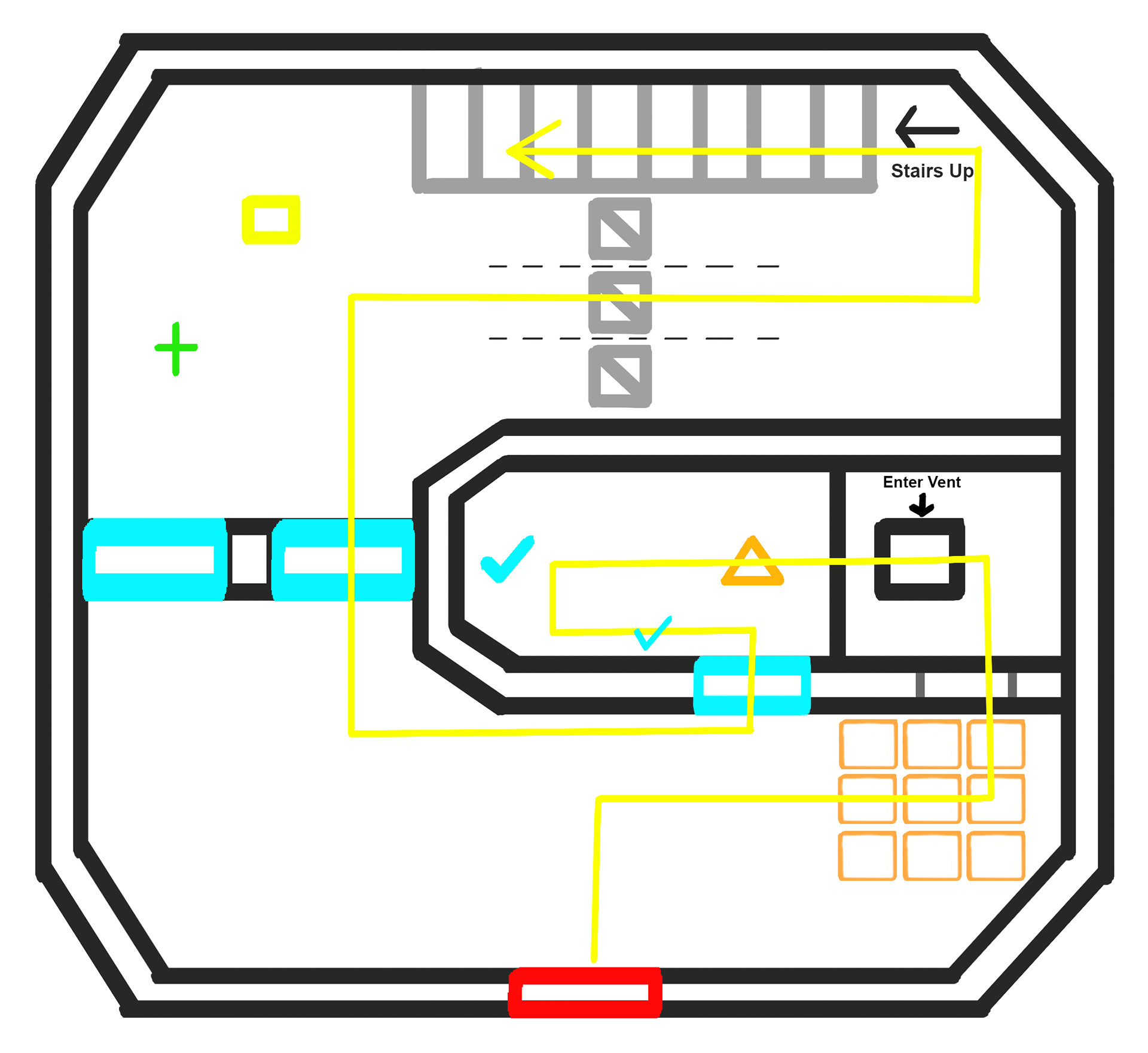 Main Building 1st Floor Progression Path