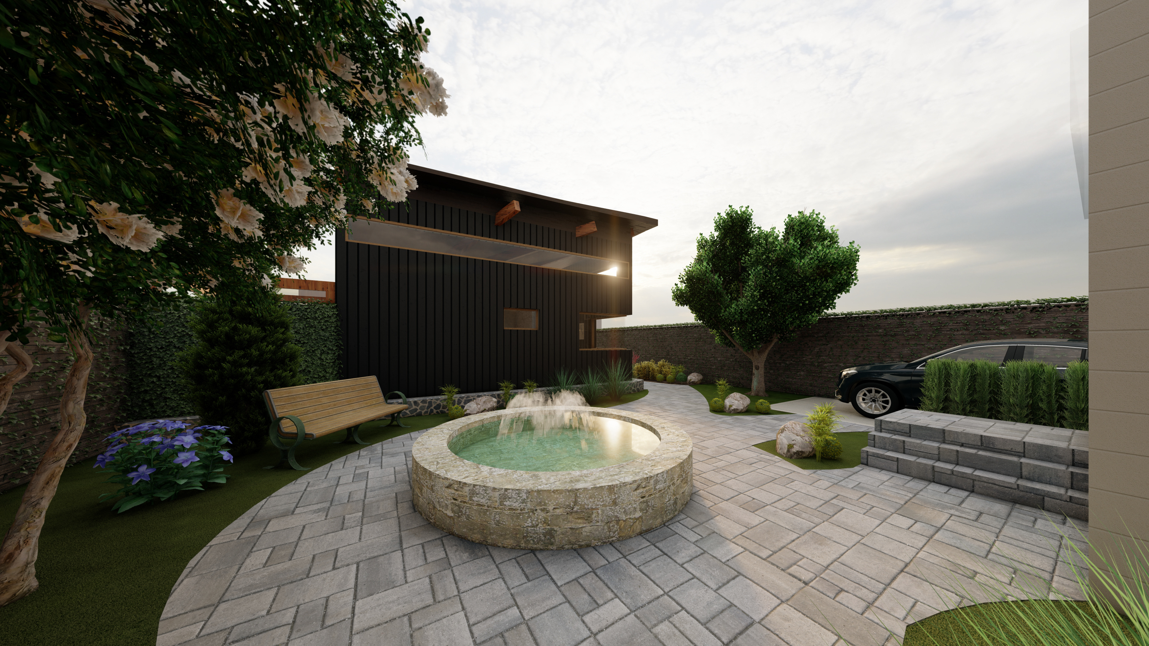 View from shared courtyard