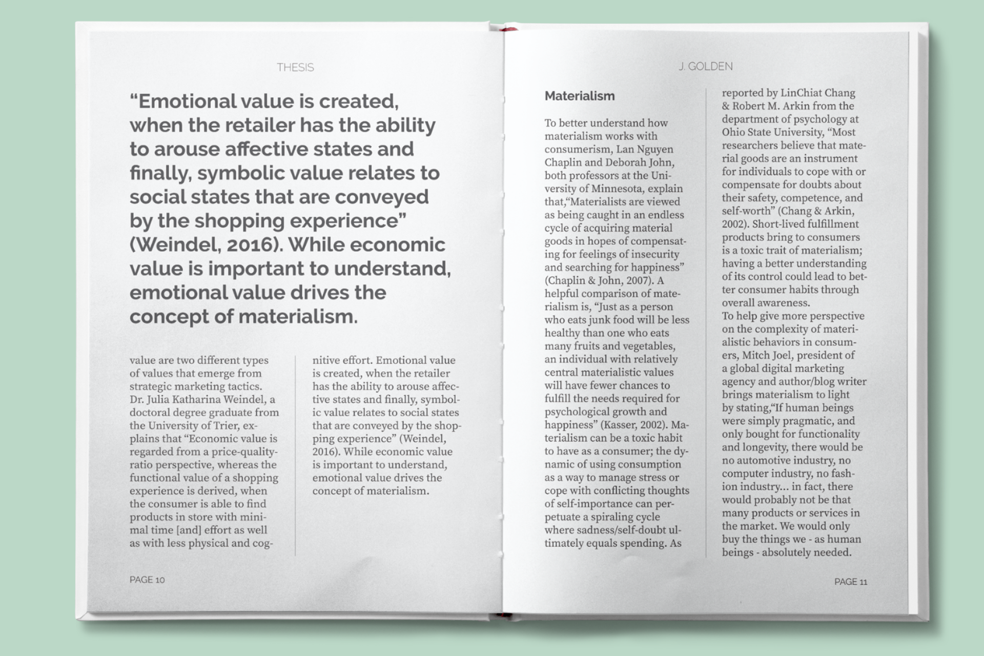 American materialism thesis image