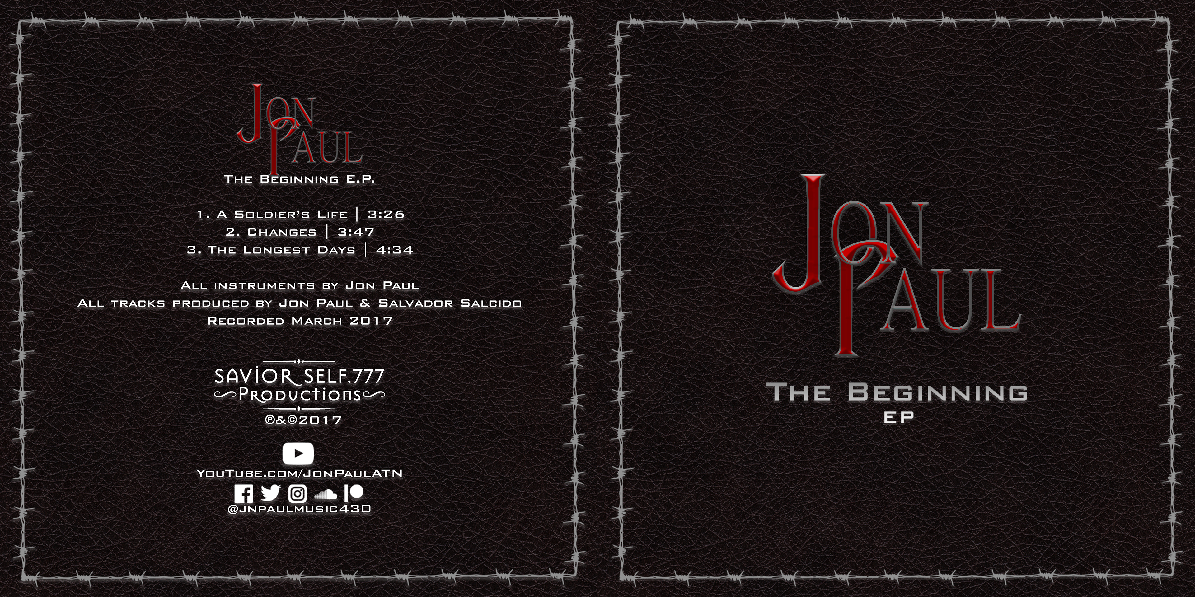 Jon Paul "The Beginning – EP" album art (2017)