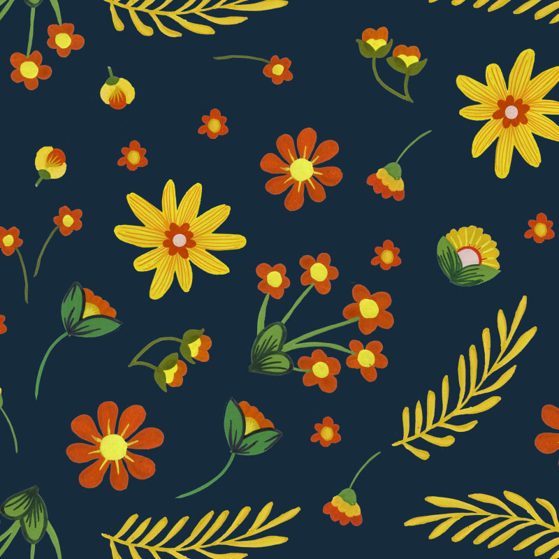 FARMHOUSE FLORAL | NAVY