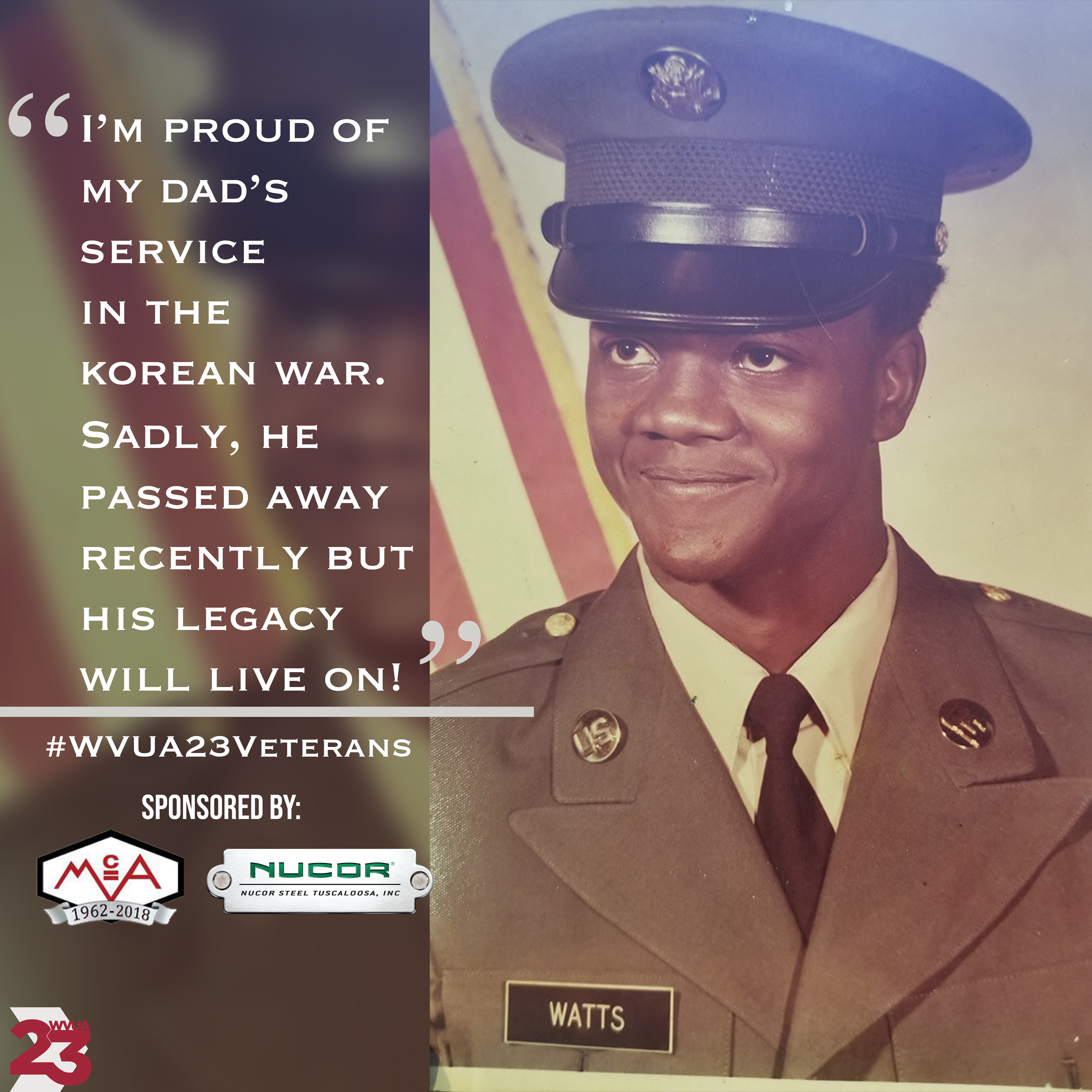 Sponsors often reached out to us to make content for paid campaigns. I used a vintage look for this Veteran's Day-themed campaign to honor viewers' relatives and friends who served.