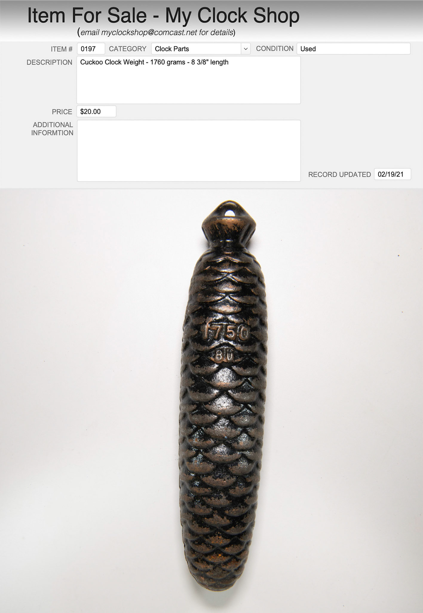 Item # 0197