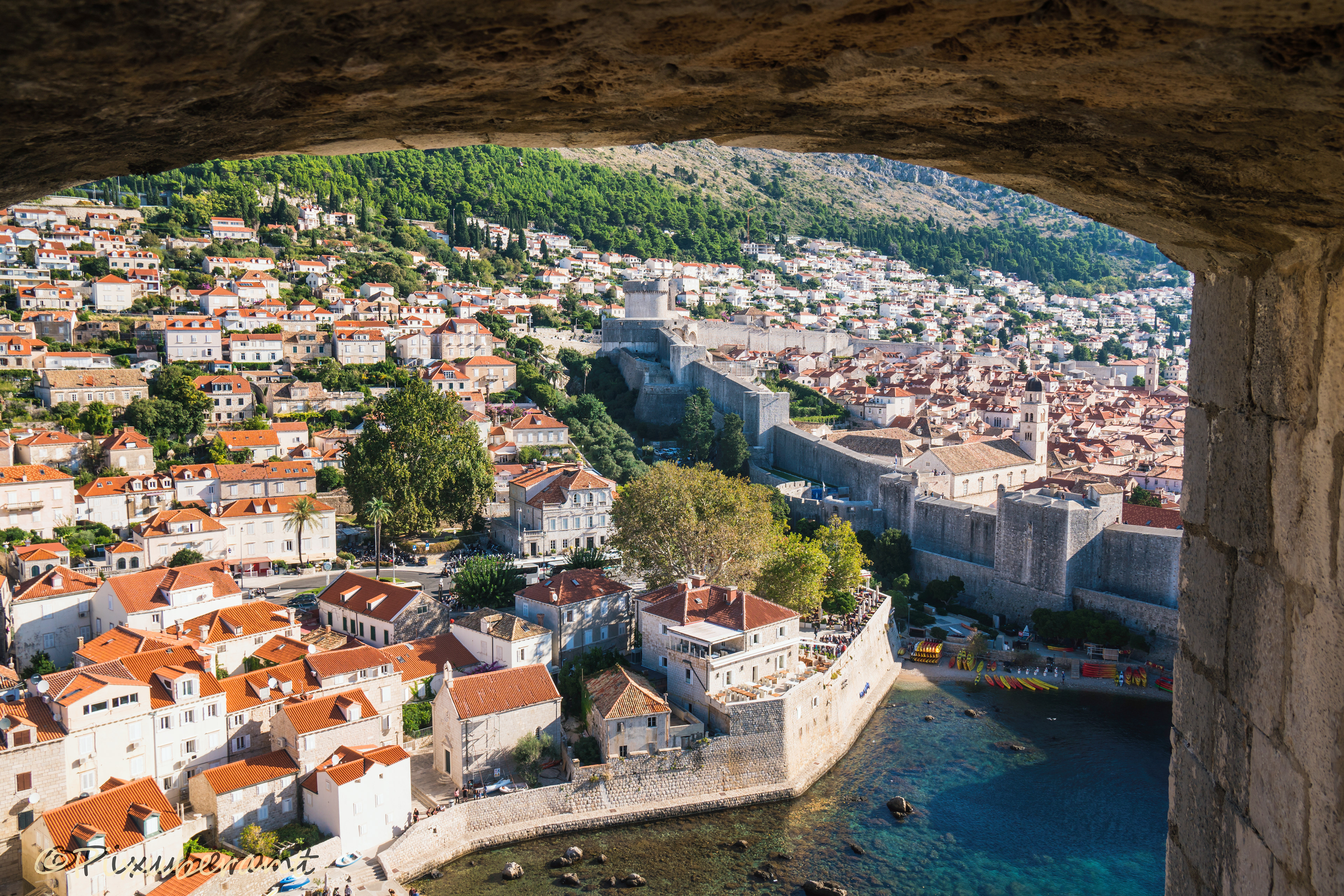 out the window of the fortress