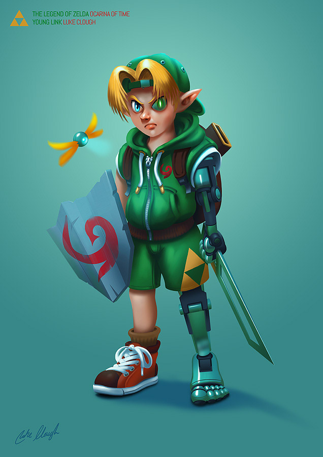 Young Link Sci-Fi Redesign by Luke Clough