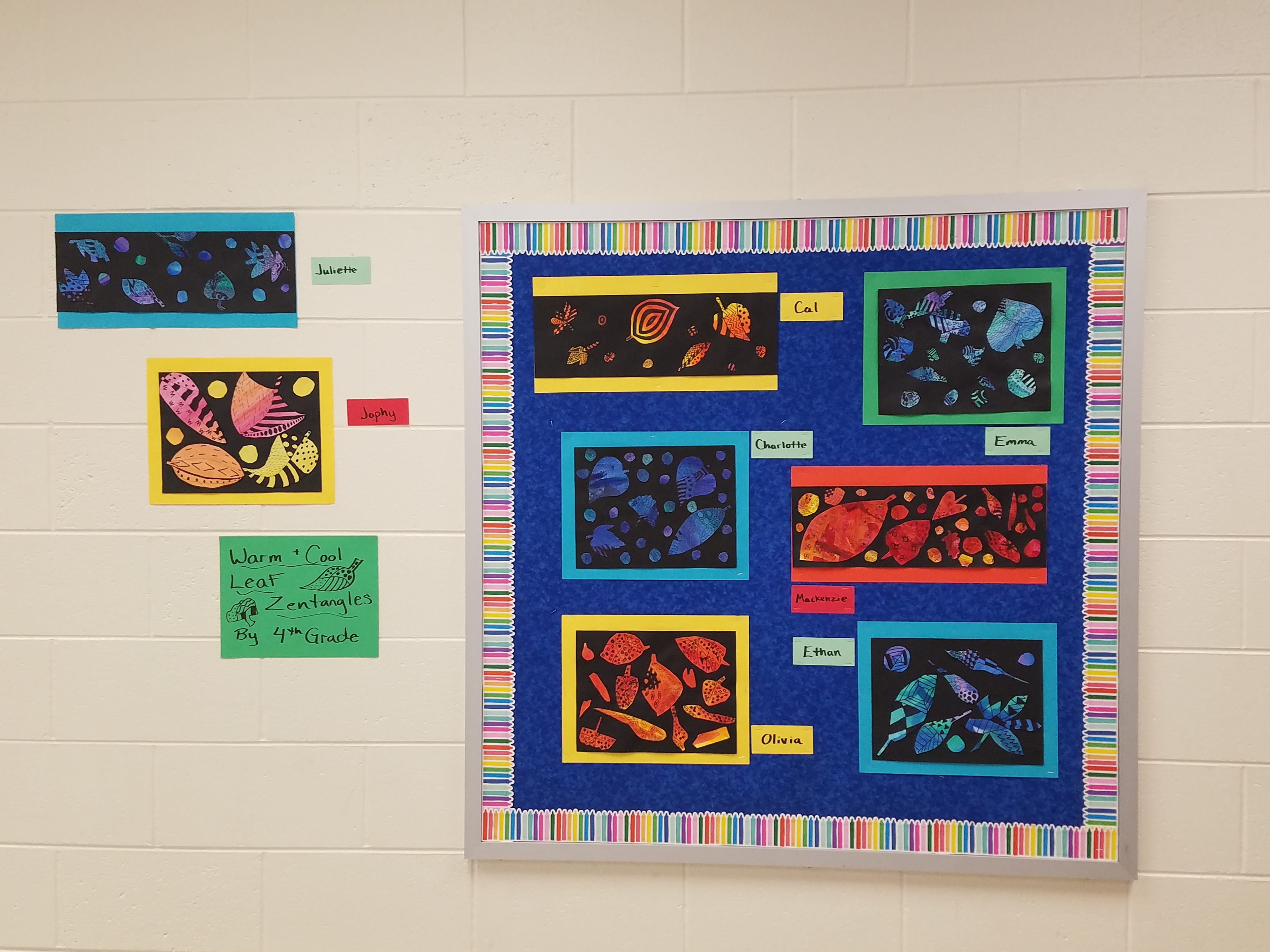 4th Grade Leaf Zentangles