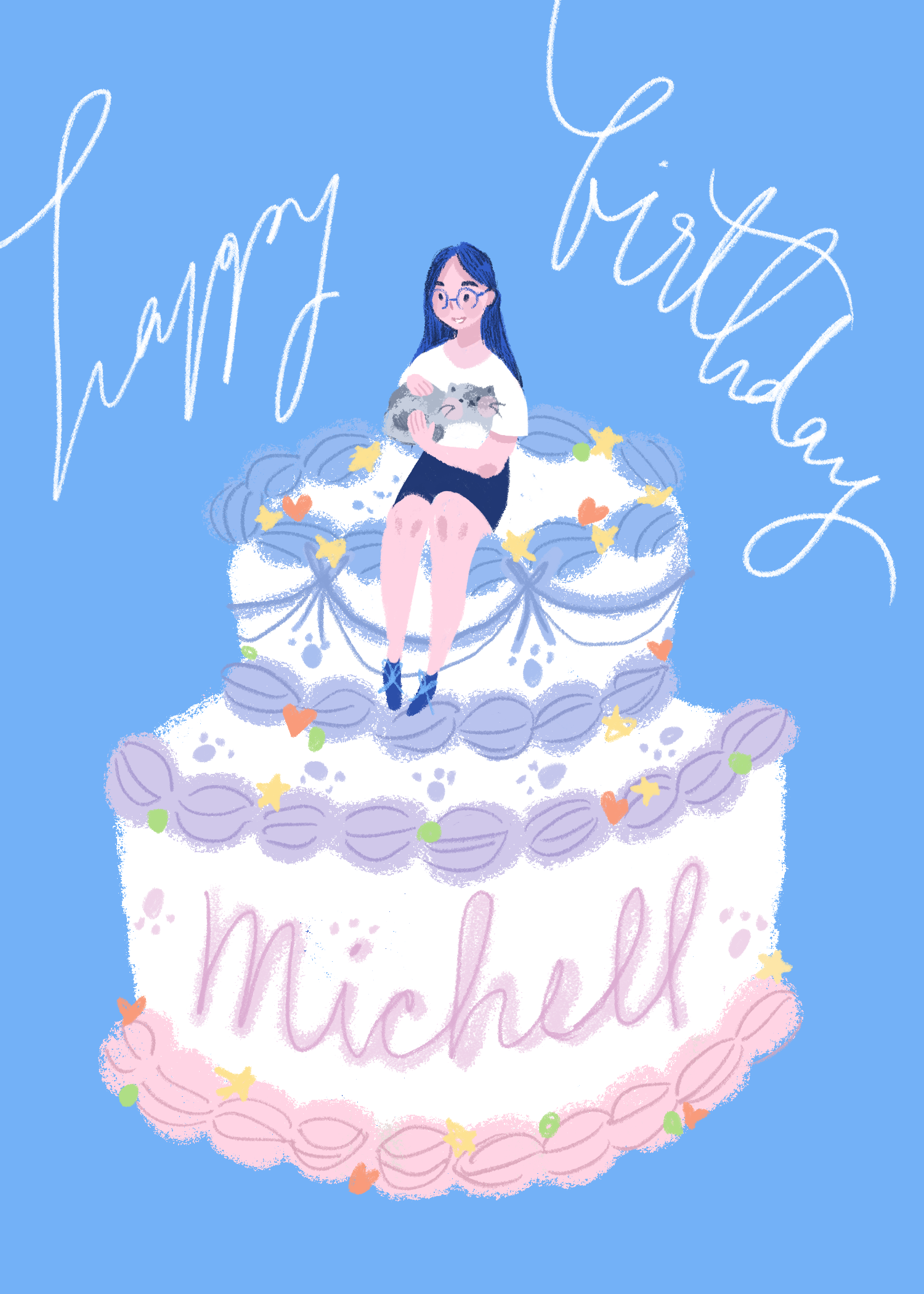 Birthday card, Photoshop