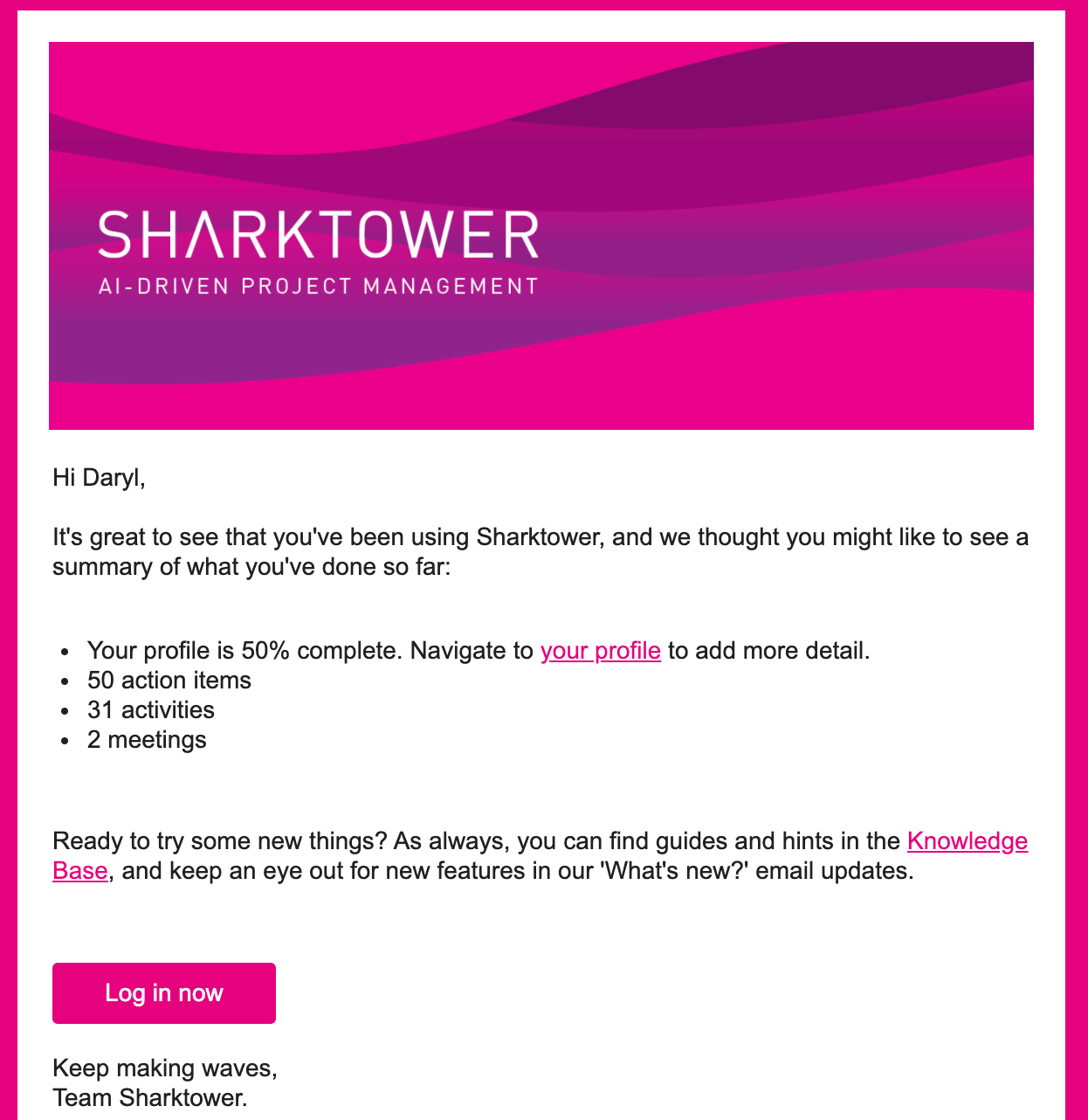 Sharktower user comms