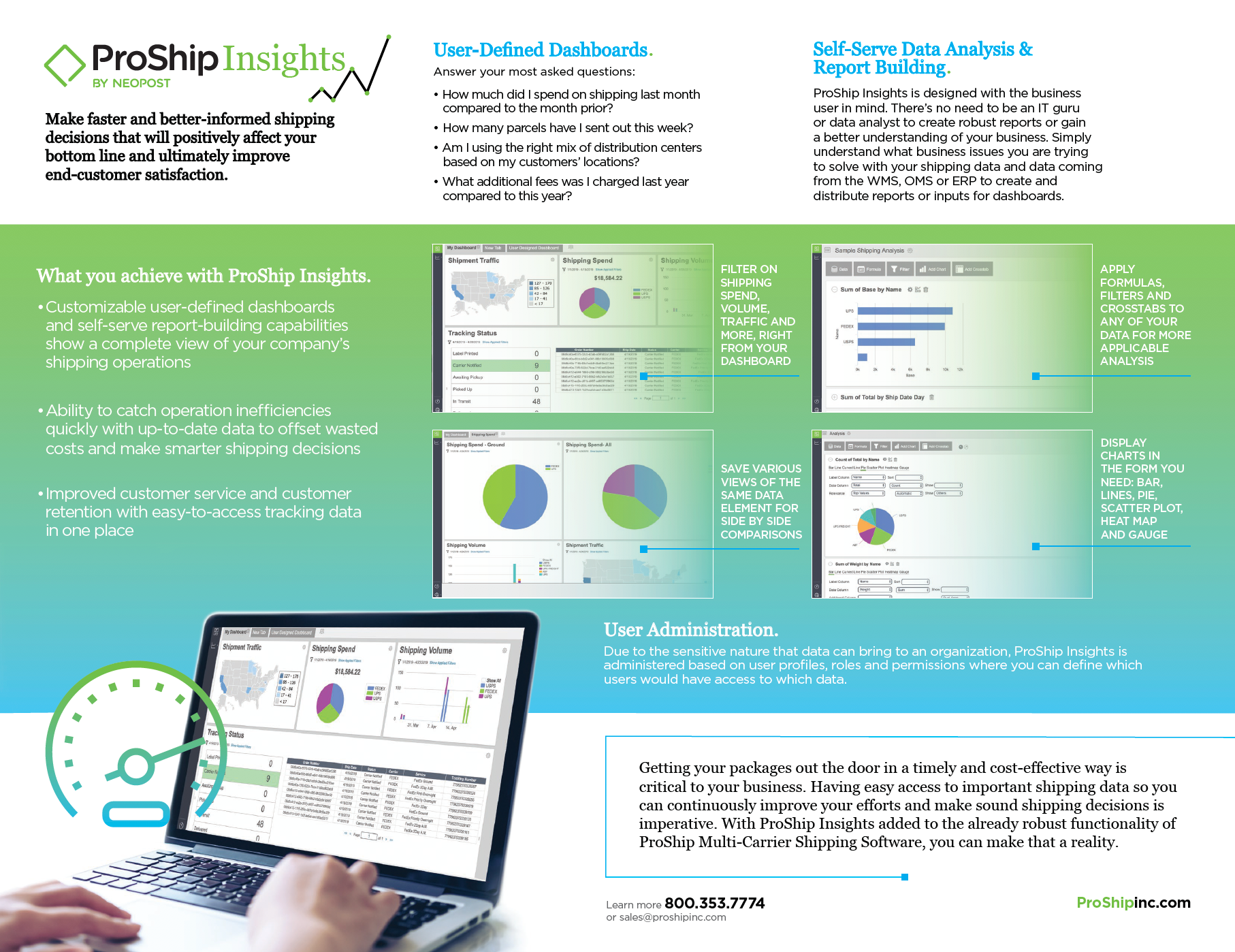 ProShip Inc. Insights – Launch of Dashboards