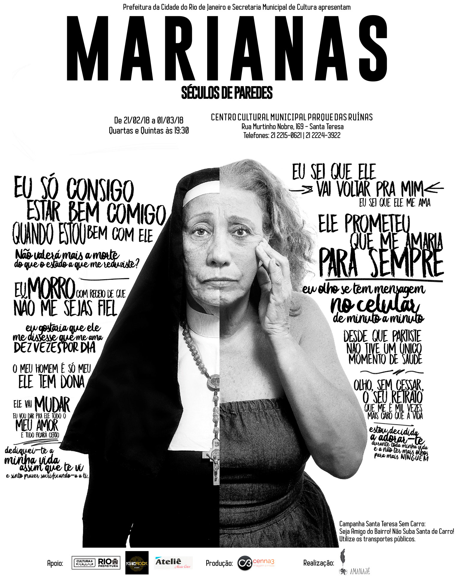 Poster da Peça "Mariana - Séculos de Paredes"