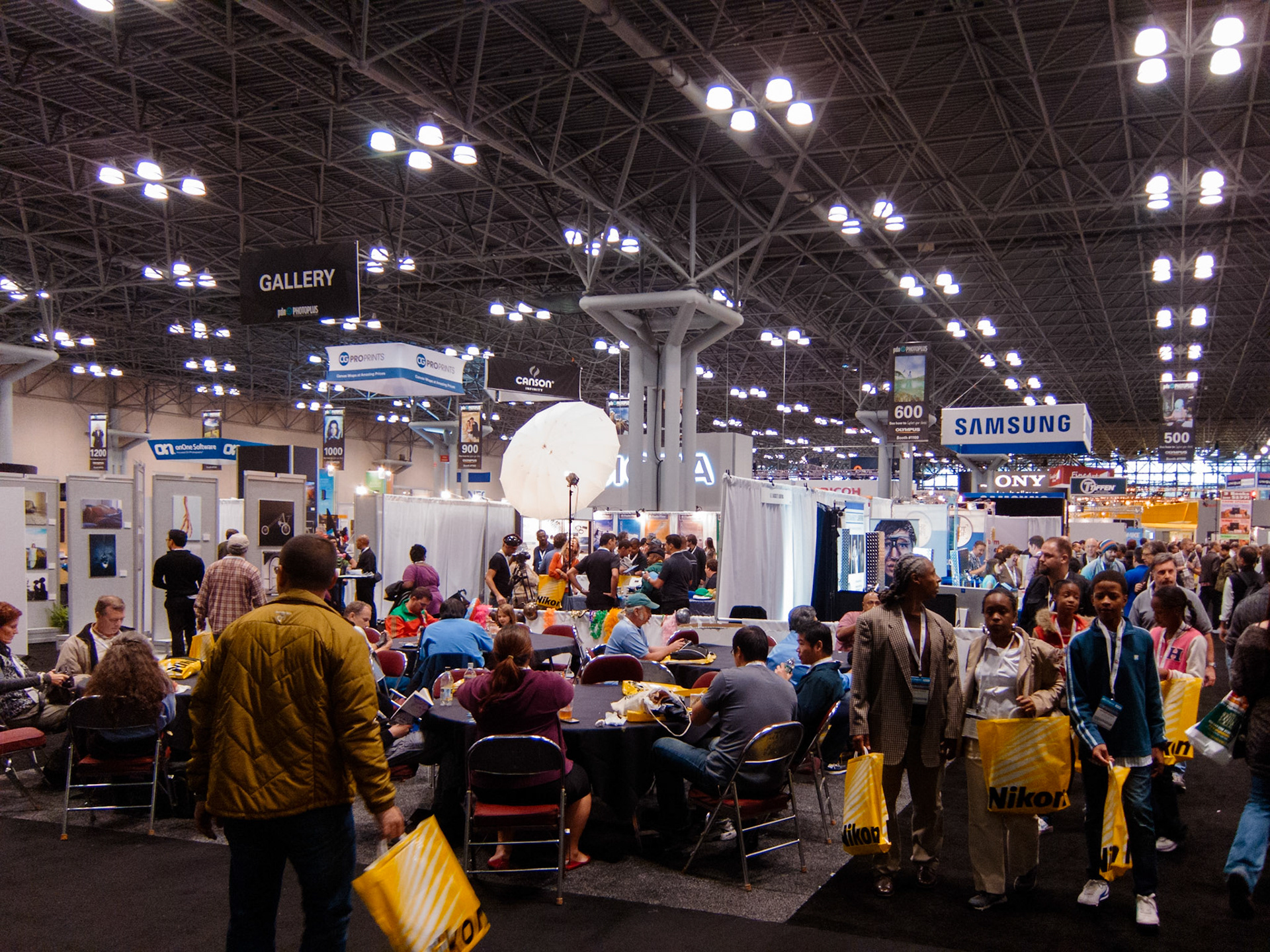 Manufacturers and the public at the 2012 PDN Photo Plus Expo, NYC, USA