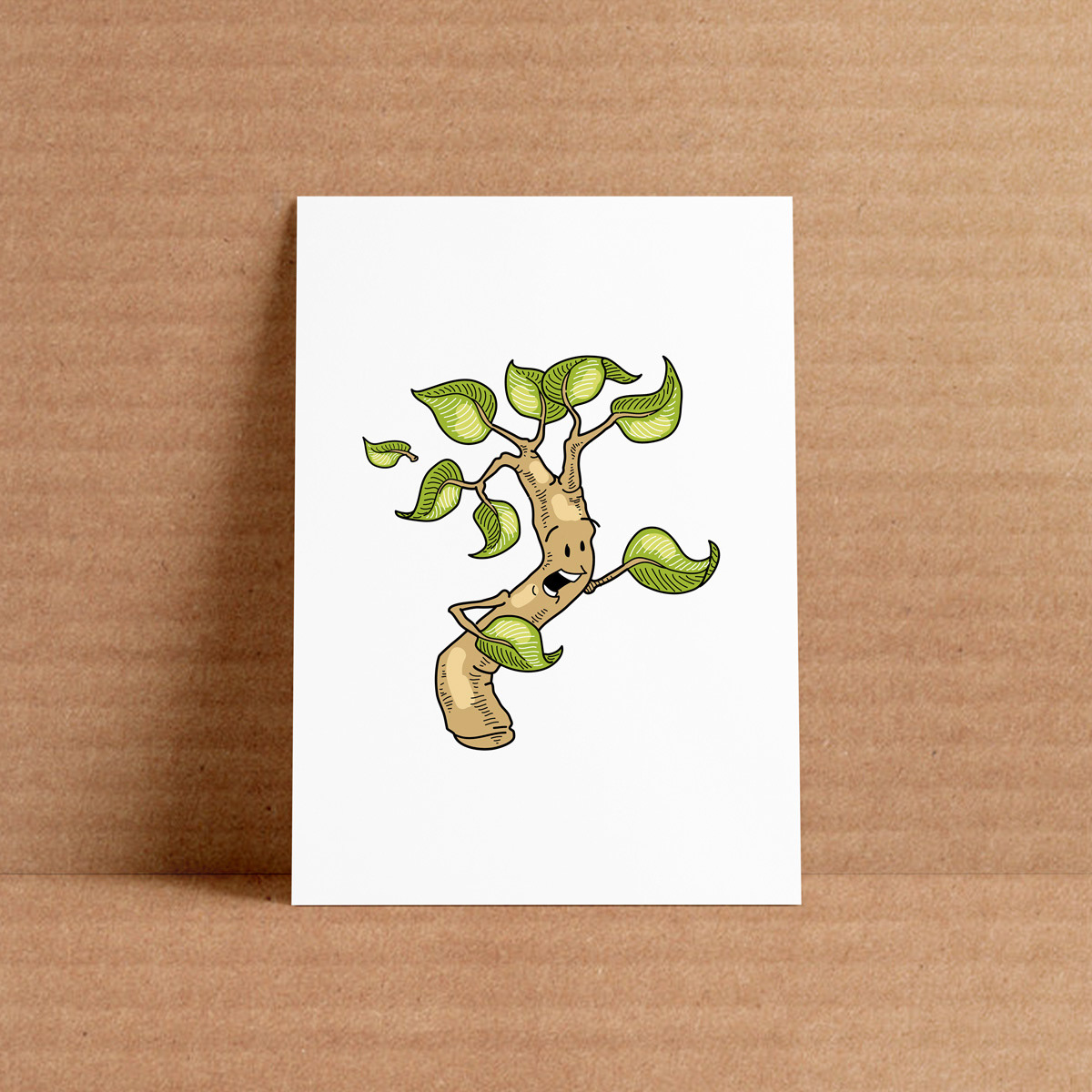 twig character illustration, vector illustration