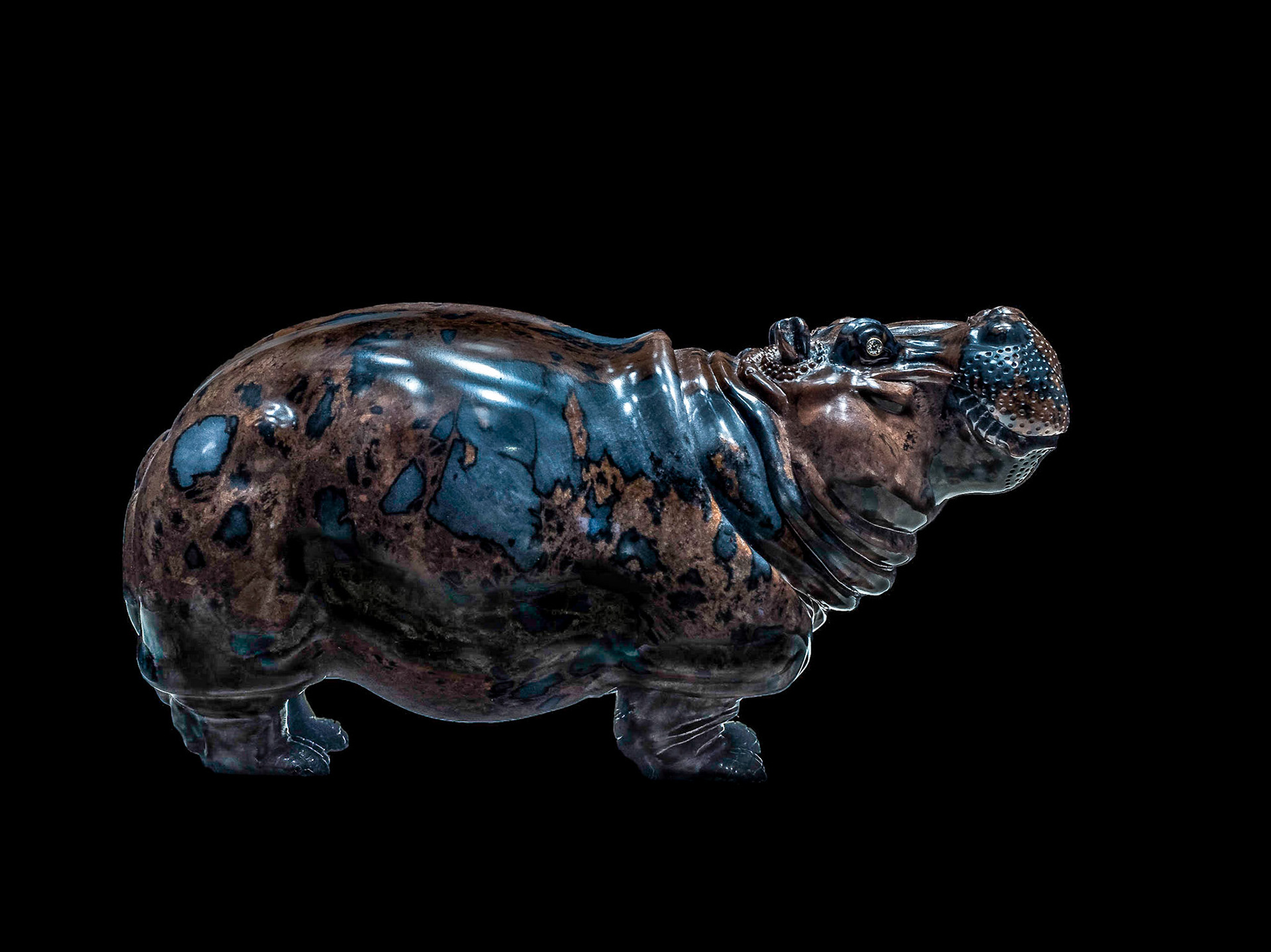 Obsidian, diamond - Caucasus Mountains, Russia
