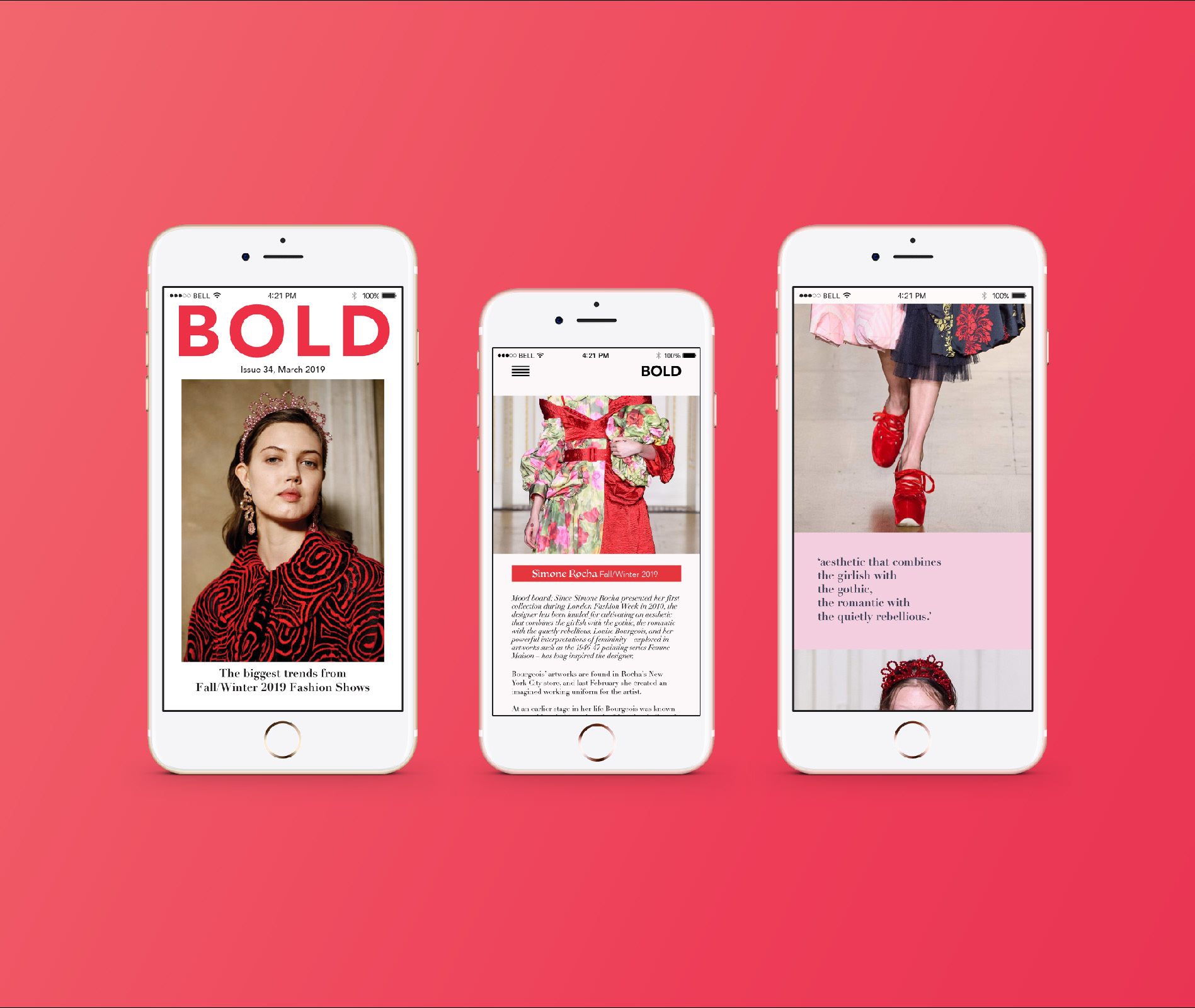 Mobile design mockup