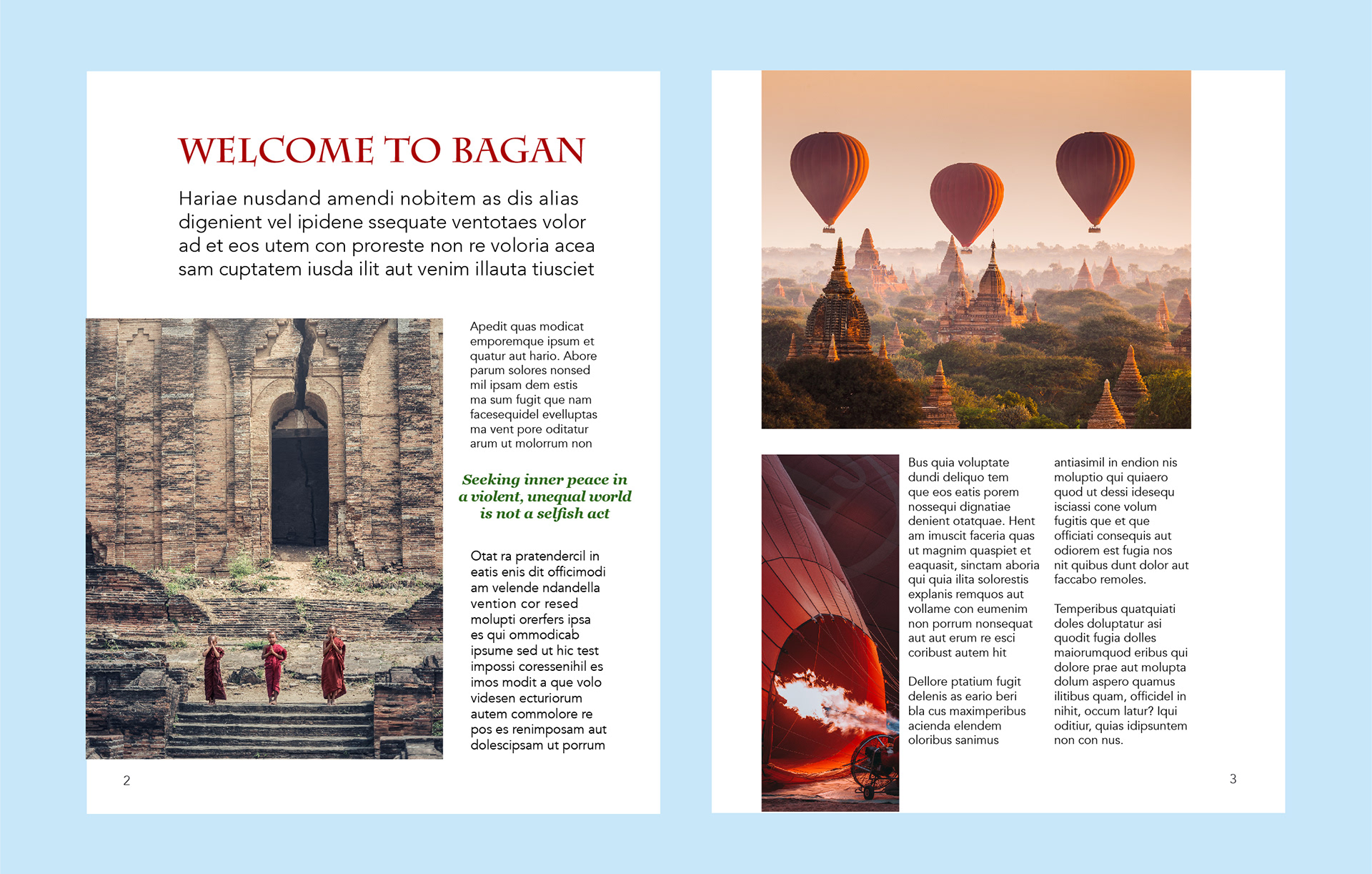 Layout design for print magazine