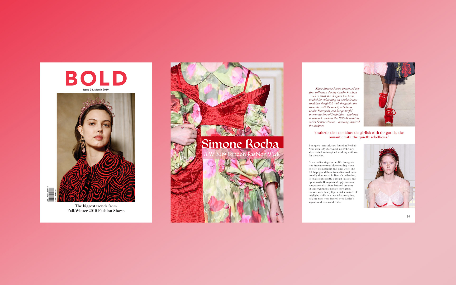 Layout design for print magazine