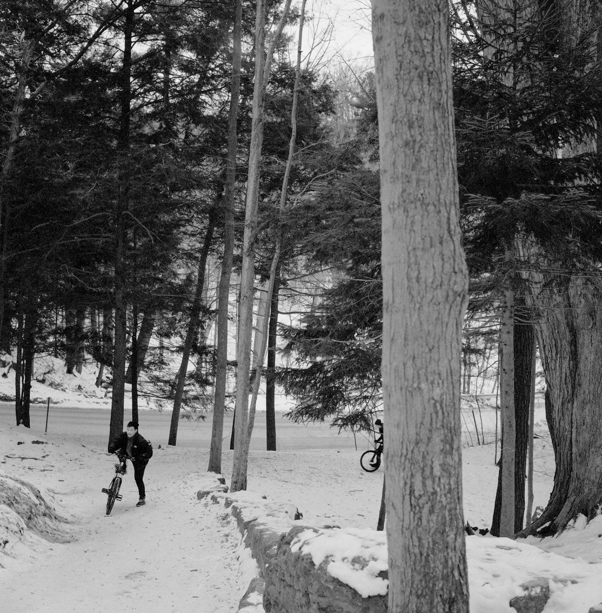 biking in the winter