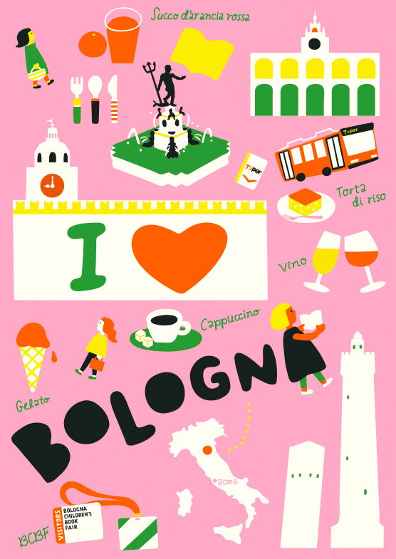mayumi oono illustration I love Bologna