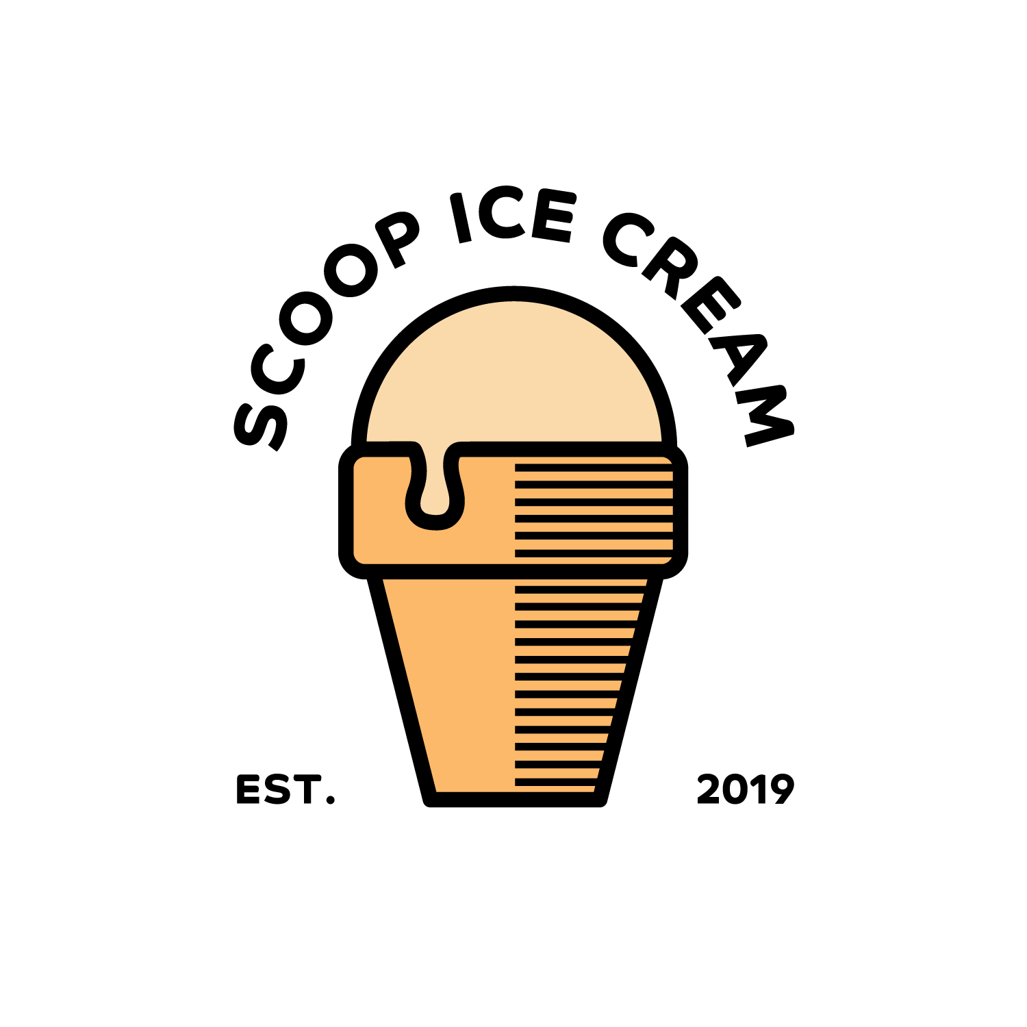 Day 27 of #dailylogochallenge . Prompt: ice cream. Never really attempted ice cream, so that was interesting. Tried iterations without shading, but they looked naked.
