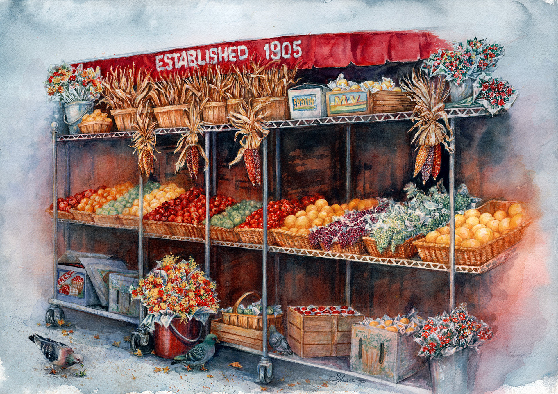 Boston Market-Watercolor