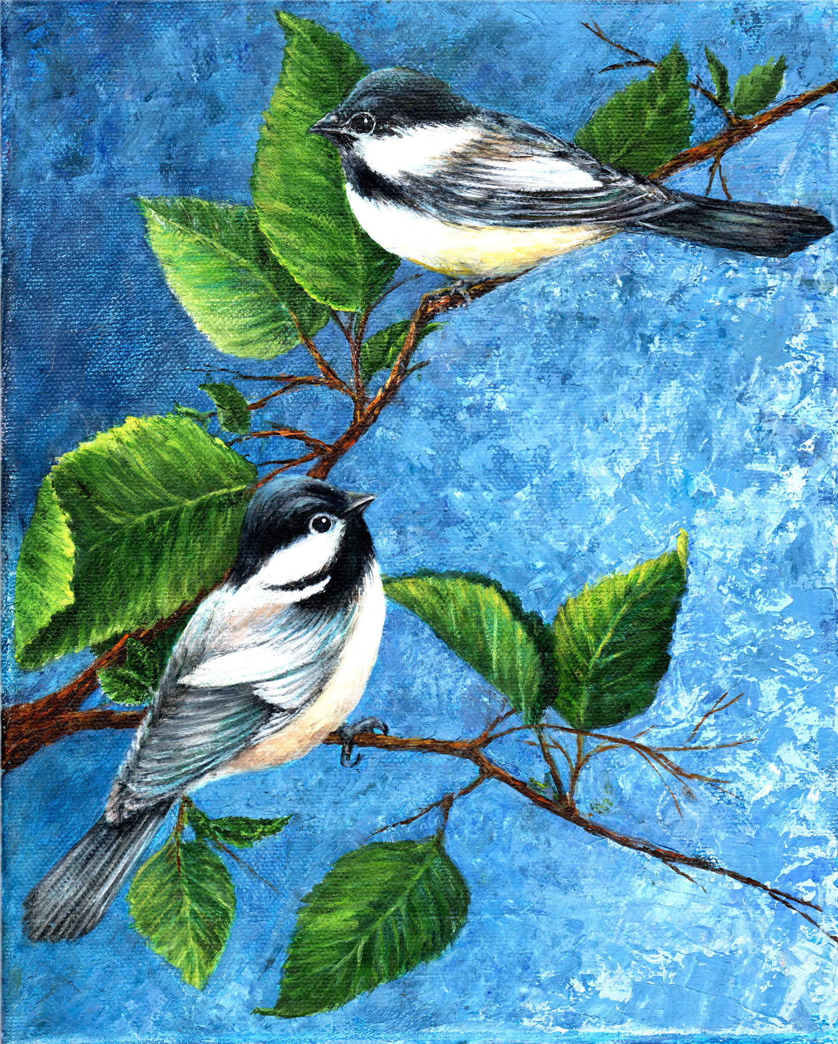 Chickadees - Acrylic