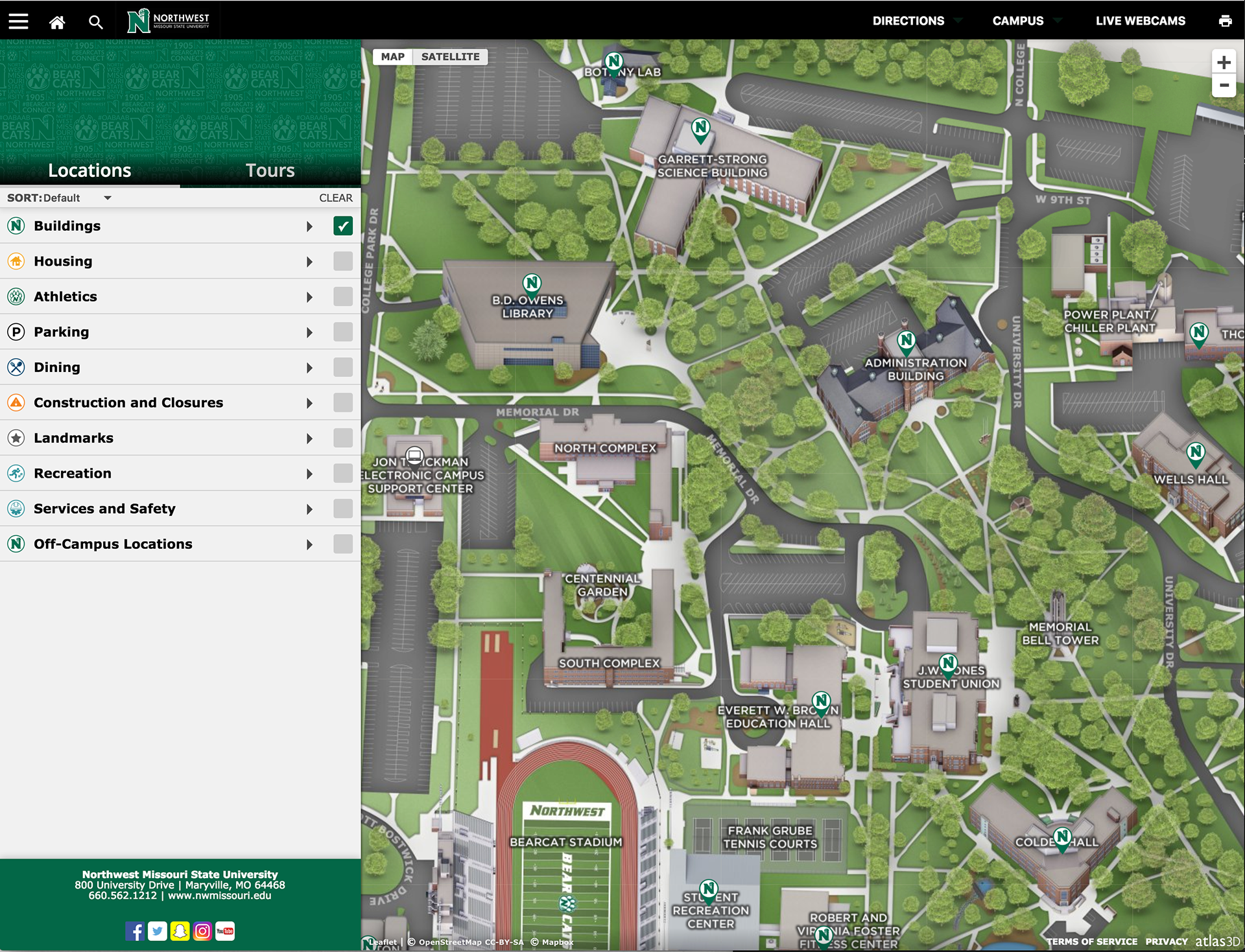 map of missouri state university Northwest Missouri State University Marketing And Communication map of missouri state university