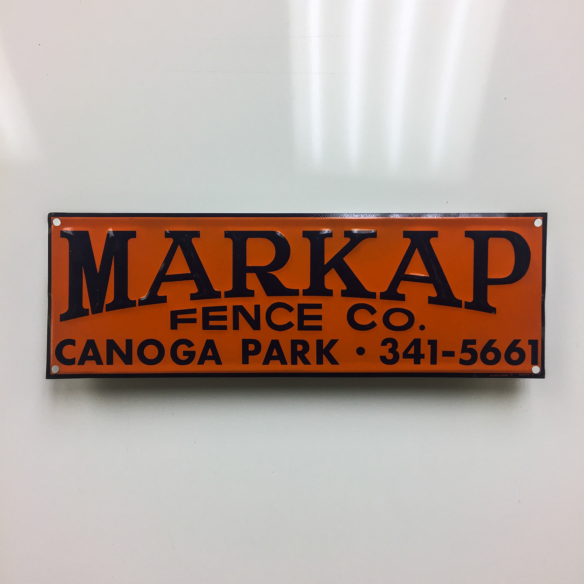 Metal Fence Sign