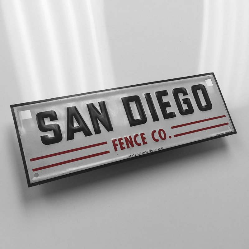 Metal Fence Sign