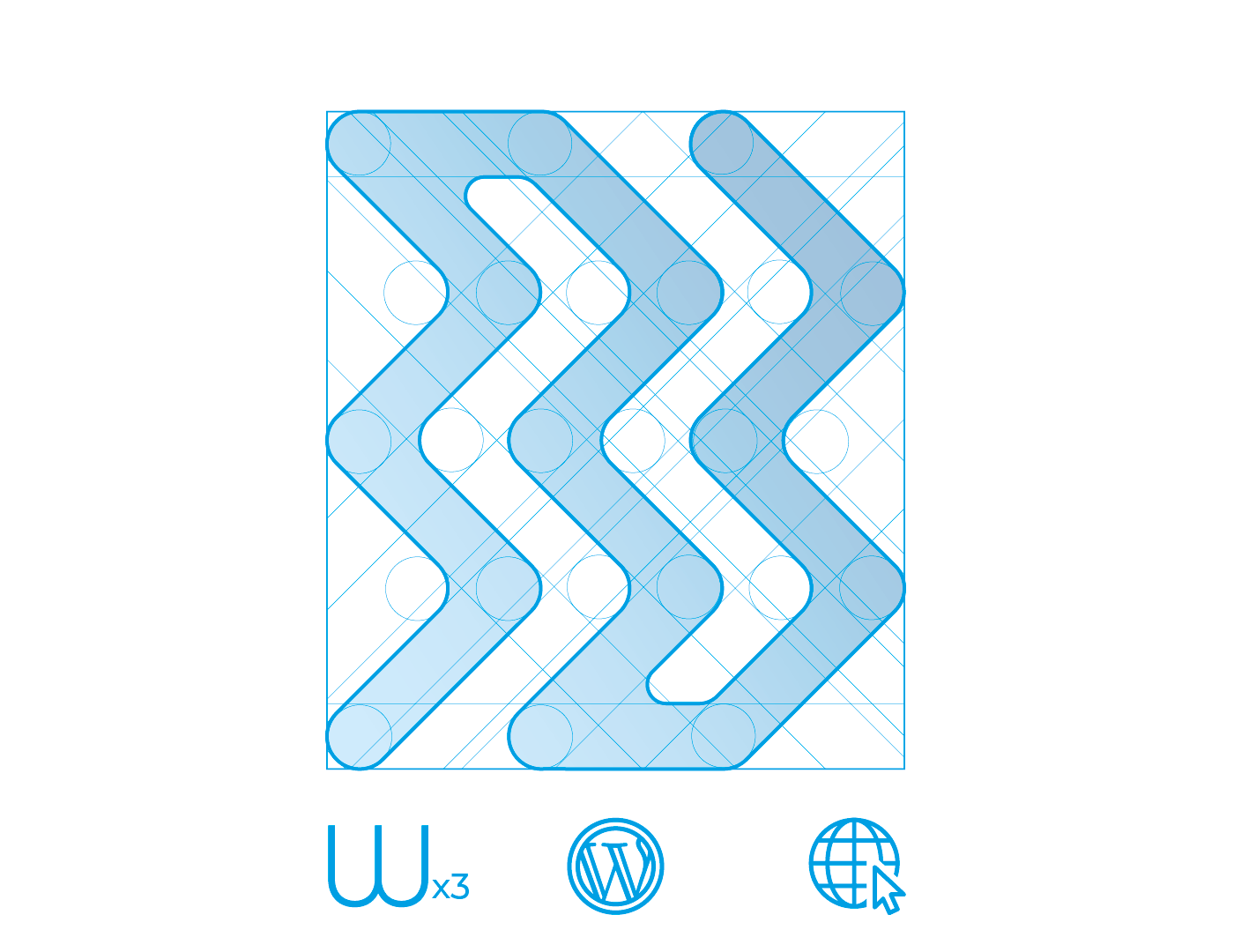 Triple Wp Brand Identity Logomark Breakdown