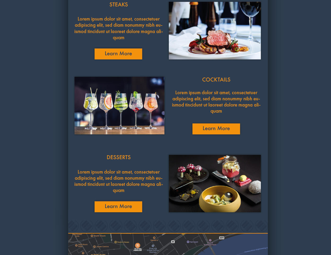 The London Burger Club Restaurant Website Design