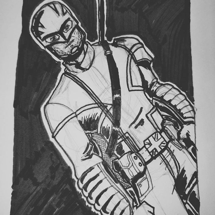 A "First Avenger" style Captain Britain done for Inktober 2017