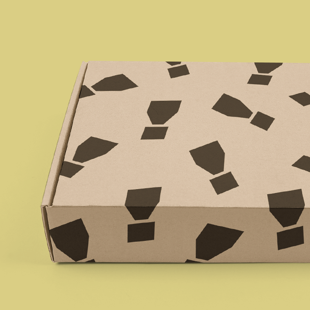 Ticket Box featuring mud printed pattern.