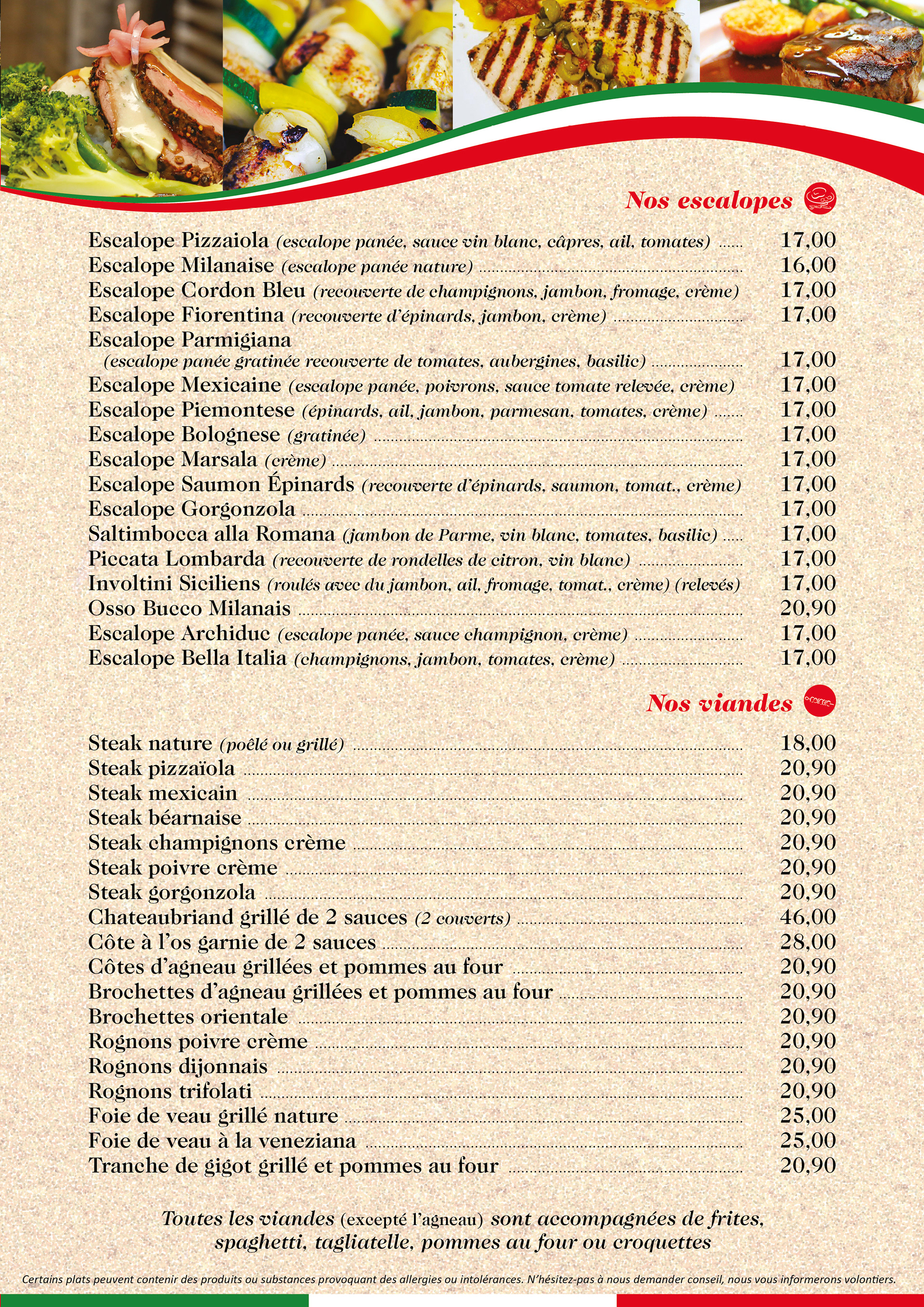 Escalopes et Viandes