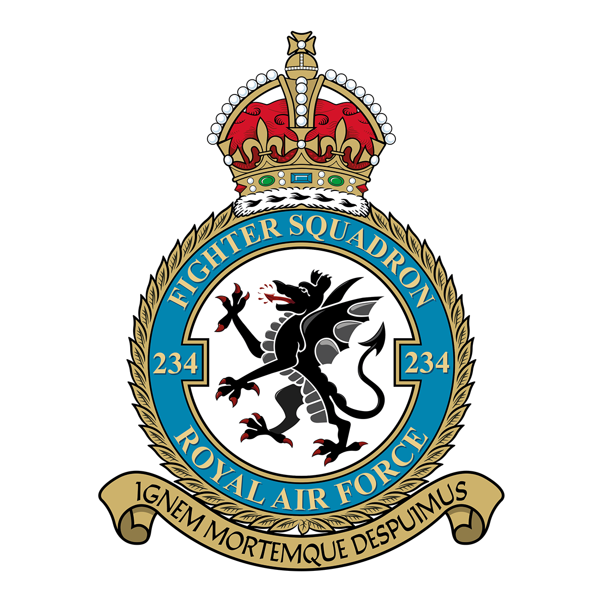 RAF Vector Badges - Tudor Crown Squadron Badges