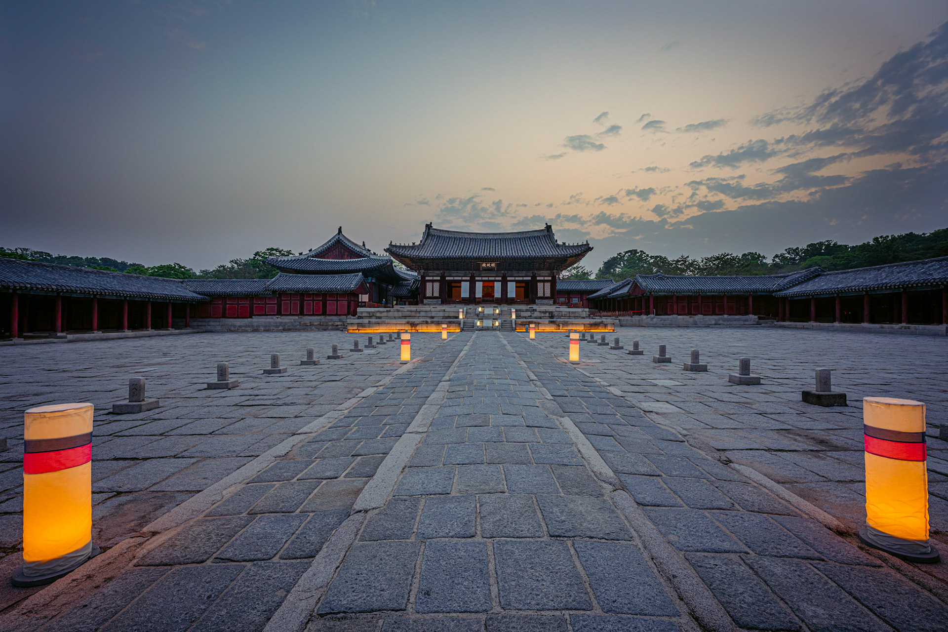 Seoul, South Korea - 17 May 2020: Changgyeonggung is one of the only palaces in Korea that offer regular night hours. Lit up wonderfully at night, this is a must-see for visitors to Seoul.