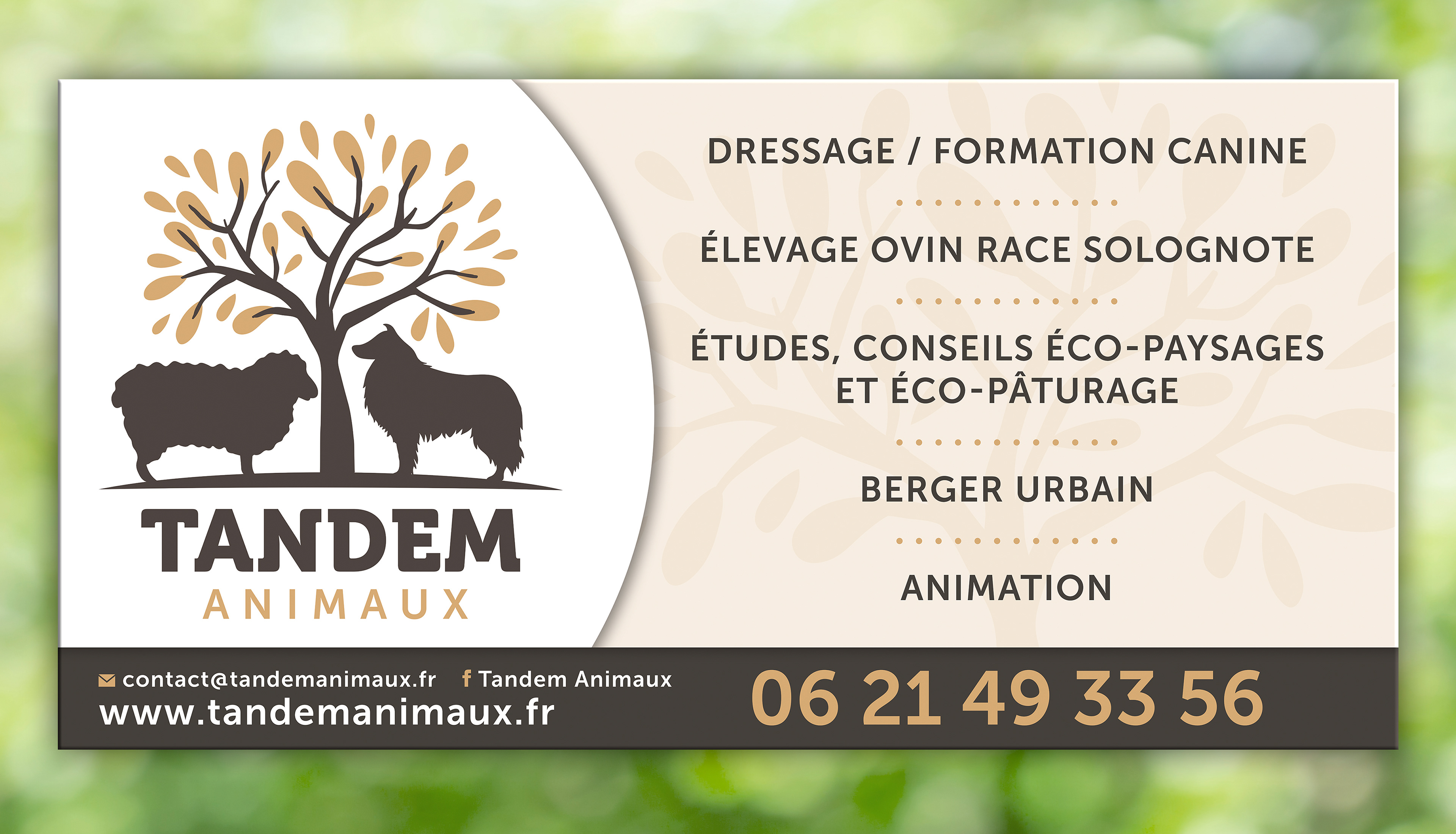 Enseigne Tandem Animaux.
