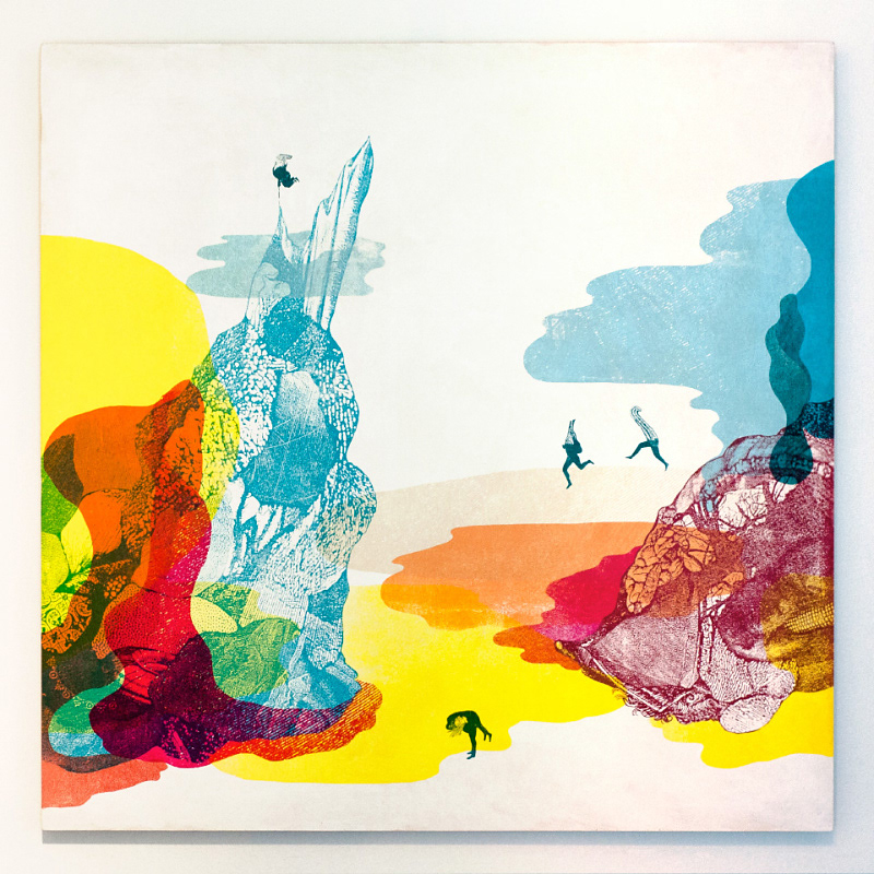 MUSEMENT 02 (détail 3 de 12) sérigraphie sur merisier, 76.20 cm x 76.20 cm, tirage unique, 2017