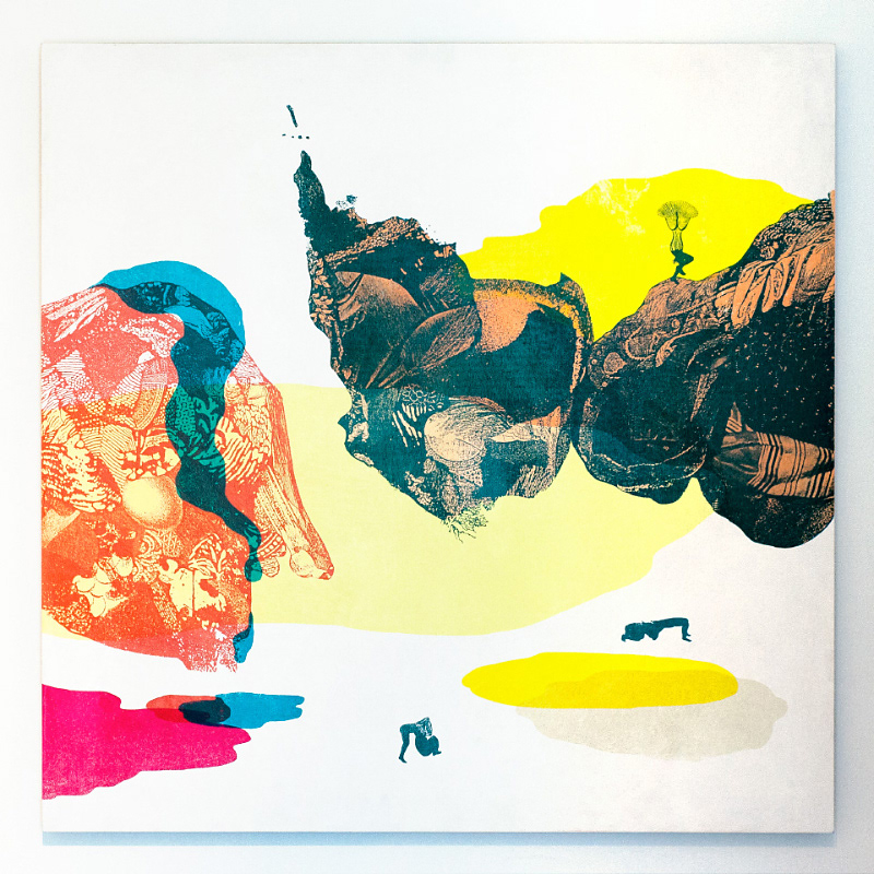 MUSEMENT 02 (détail 8 de 12) sérigraphie sur merisier, 76.20 cm x 76.20 cm, tirage unique, 2017