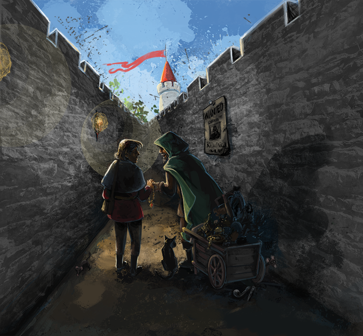 CastleScape Player Card Art / Back Alley